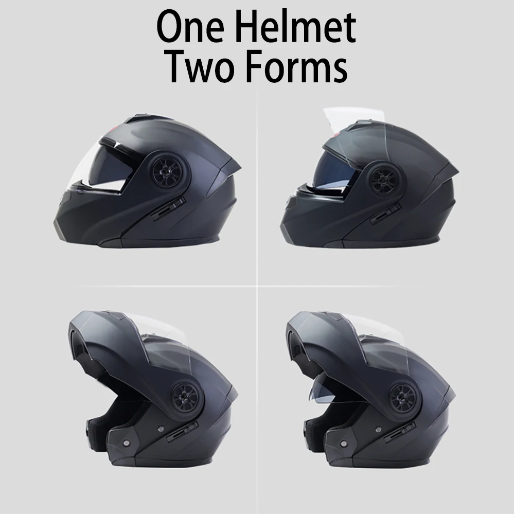 Personalisierter Full Face Casco Flip Up Motocross Racing Motorradhelm – Bild 5