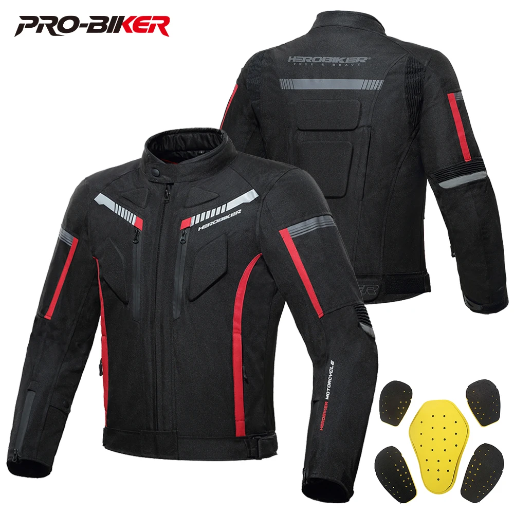 Motorradjacke Mann Wasserdichte Motorrad-Reitjacke Eingebaute Schutzausrüstung Motocross-Reitbekleidung Schutz