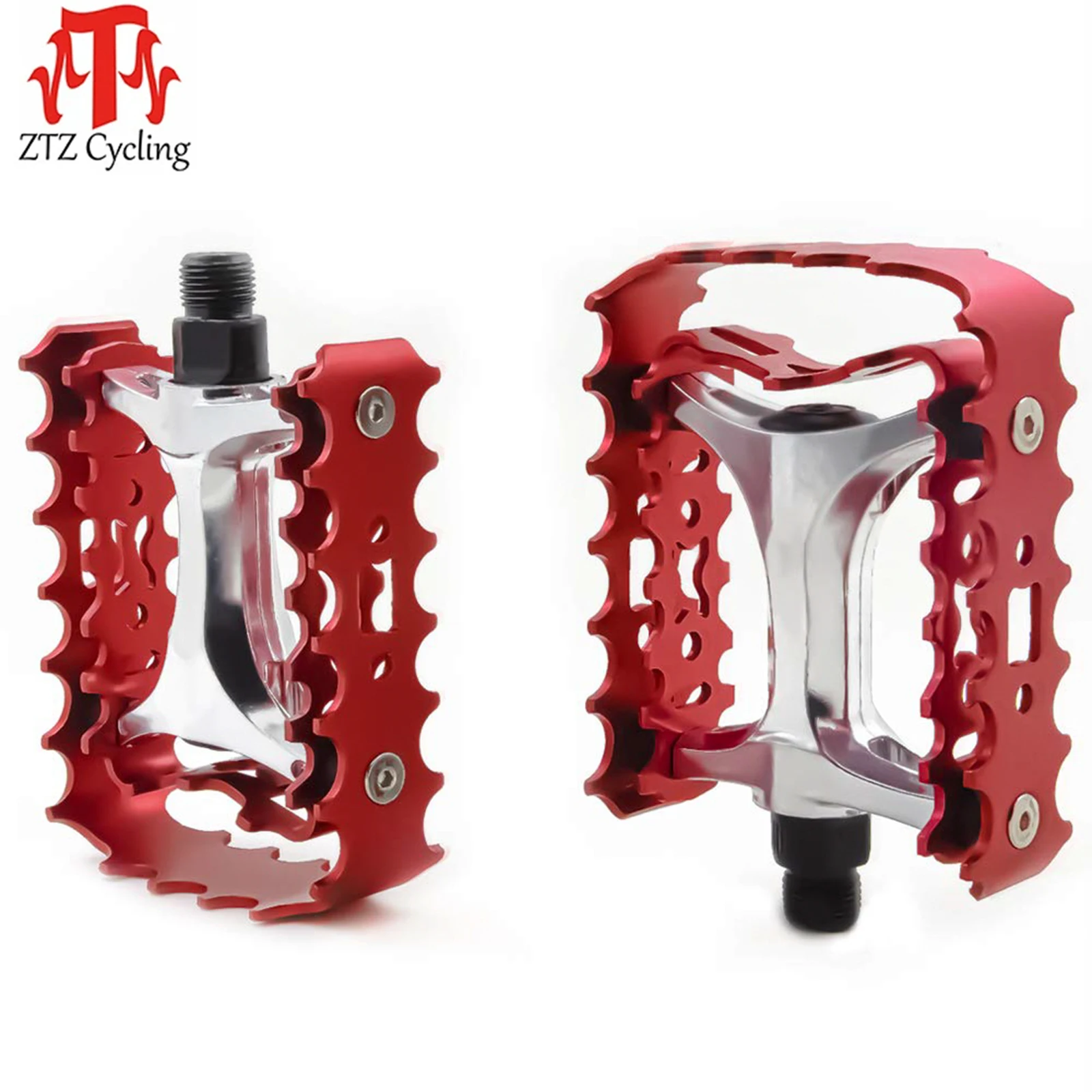 ZTZ Fahrradzubehör Pedale Fahrradpedale aus Aluminiumlegierung 9/16 Zoll Pedale für Fahrräder Mountainbikes