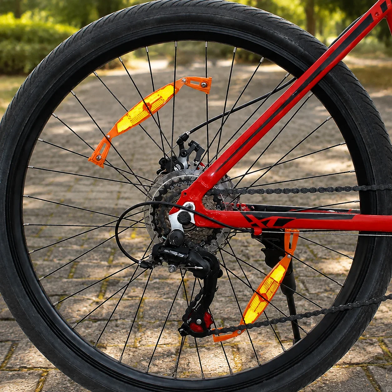 1 Paar Fahrrad-Speichenreflektoren, reflektierende Radstreifen – Image 3