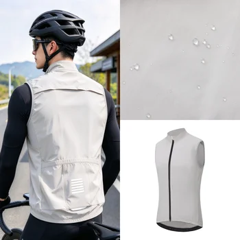 Fahrradweste mit doppeltem Reißverschluss, winddichter Tasche, atmungsaktivem und reflektierendem Material
