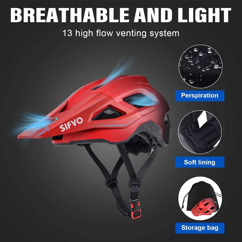 Mountainbike-Helm für Erwachsene, leichter MTB-Fahrradhelm für Herren – Bild 3