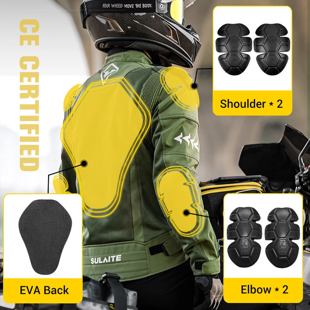 Motorradjacke, Sommer, atmungsaktiv, für Straßenrennen – Immagine 4