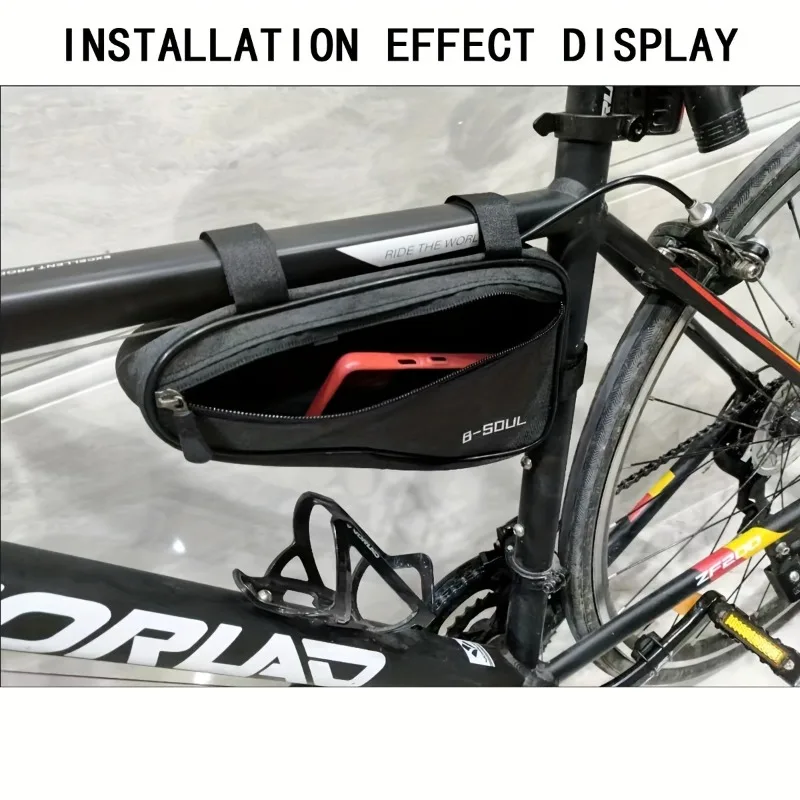 Fahrrad Dreieck Tasche Fahrrad Front Rahmen Lenker Lagerung Tasche – Bild 3