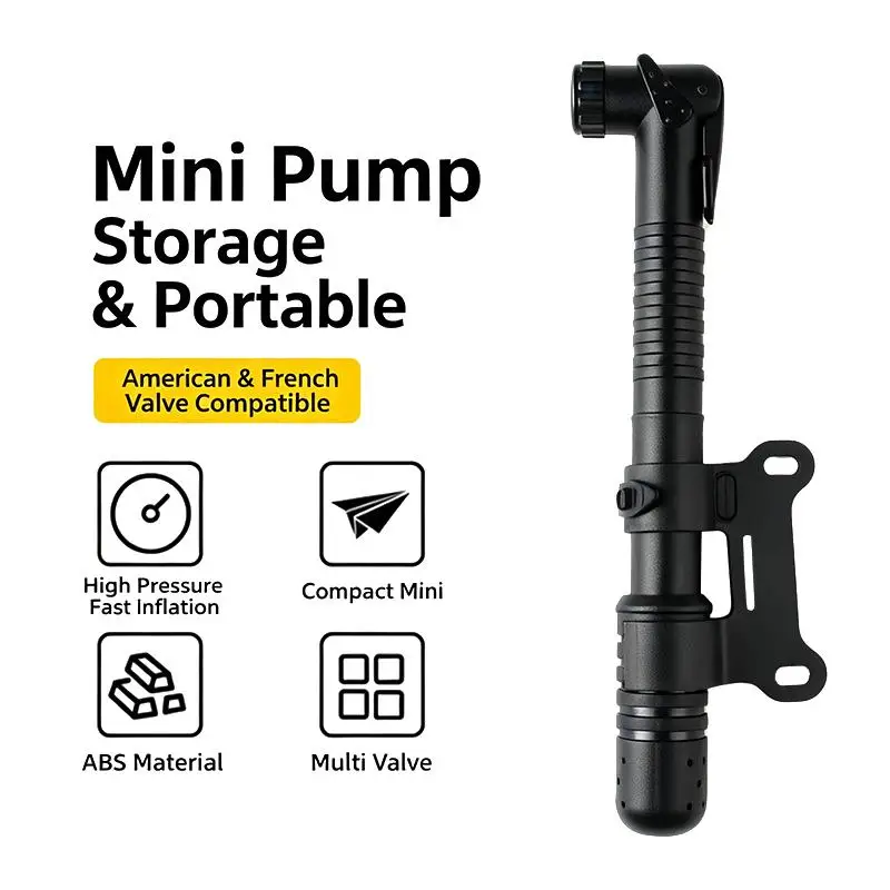 [TG820] 1 Set tragbare Mini-Fahrradpumpe, Hochdruck-Handluftpumpe mit Halterung für Fahrrad, Motorrad, Roller