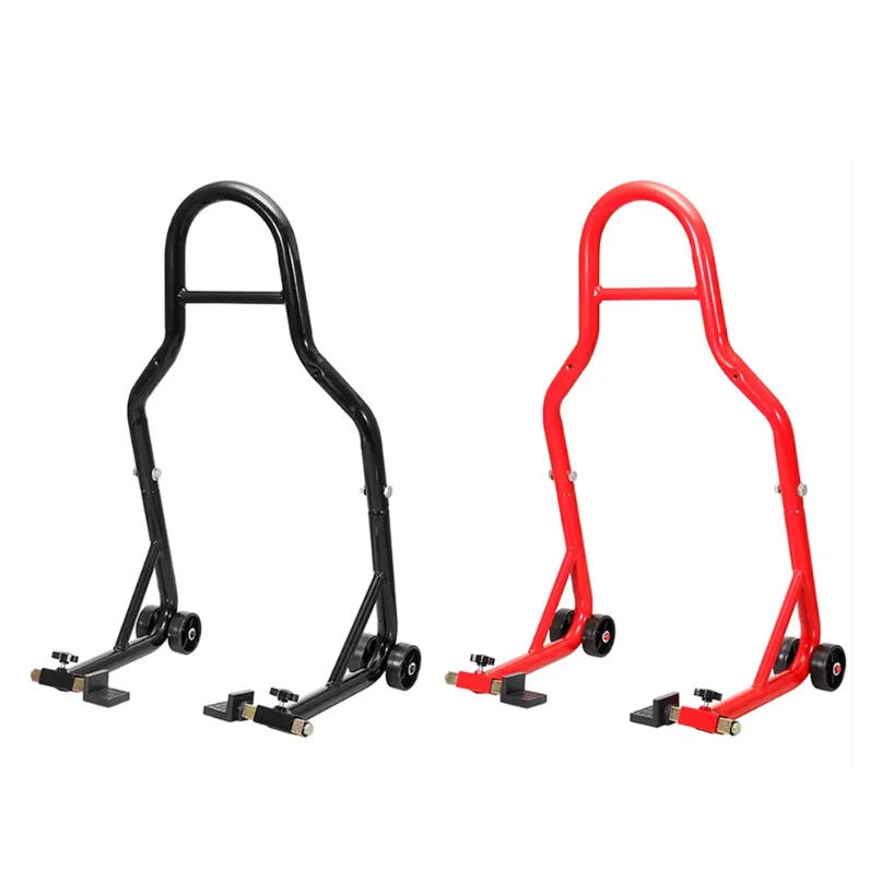 Motorrad Schwarz/Rot Komplettset Hinterrad-Stützständer Radständer – Bild 3