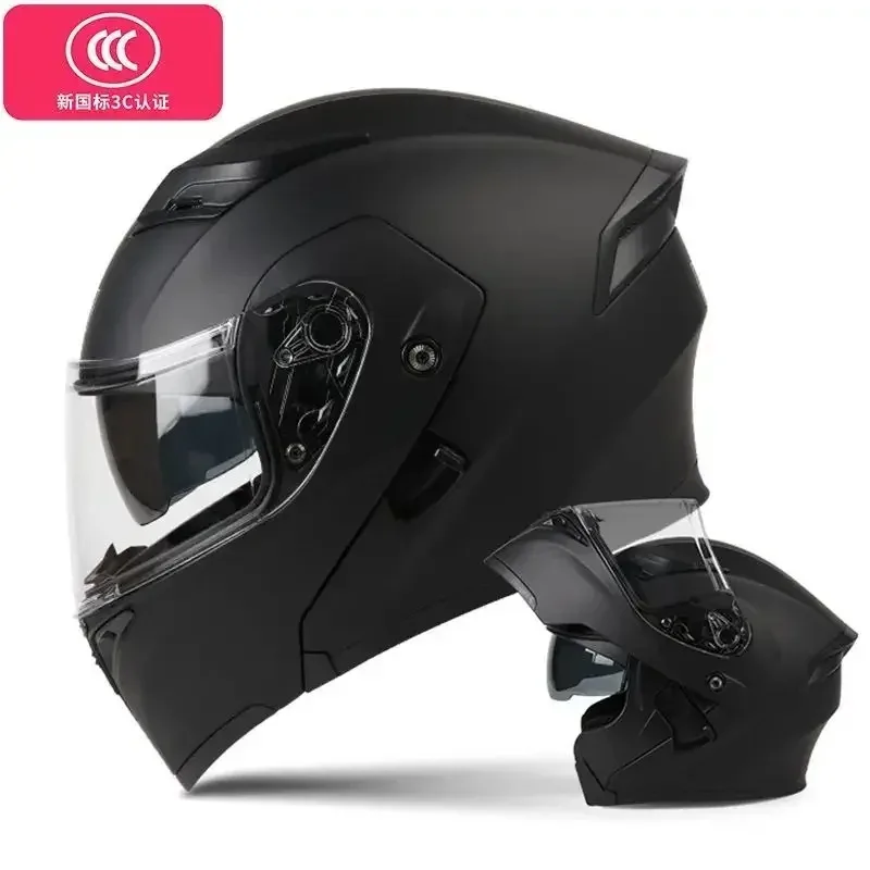 ECE DOT-zertifizierter Motorrad-Klapphelm, Motorradhelm mit Doppelvisier, Cross-Helm, Sicherheitshelm