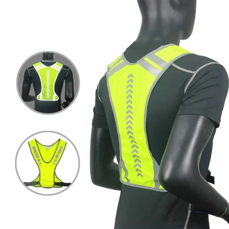 Reflektierende Fahrradweste, Hochsichtbare Sicherheitsjacke für Nachtfahrten, Laufen, Joggen, Radfahren