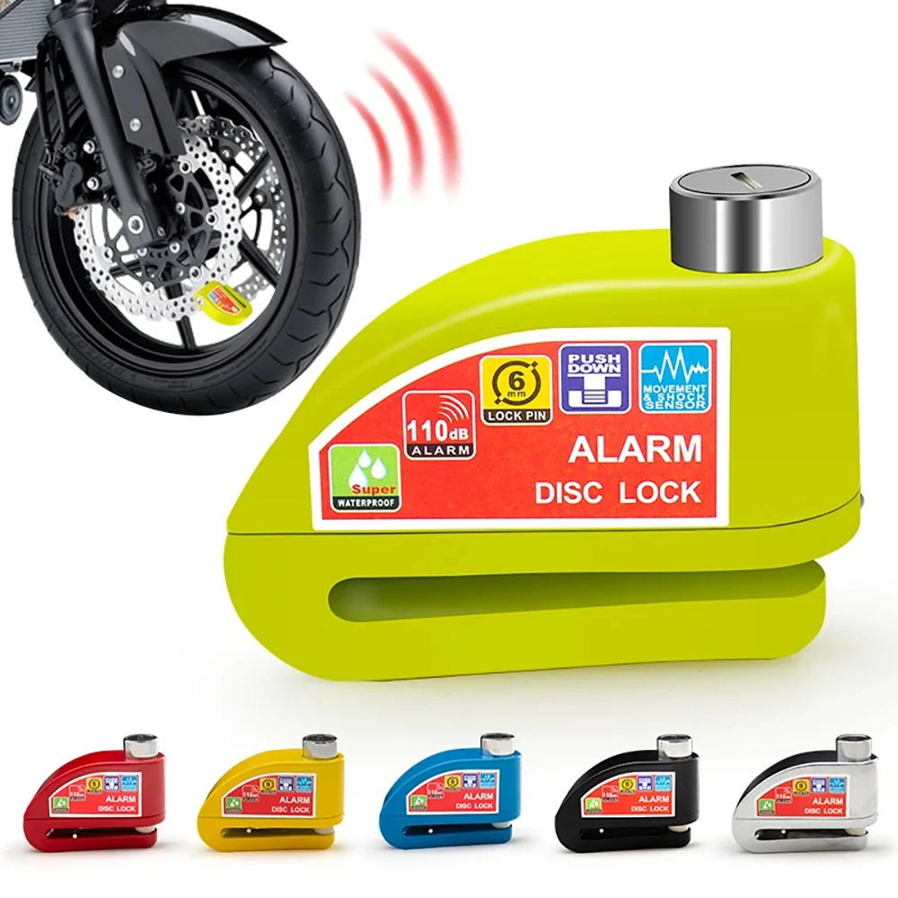 Motorrad- und Fahrradschloss mit Alarm, Sicherheitsschutz, Aluminium-Legierung Diebstahlschutz