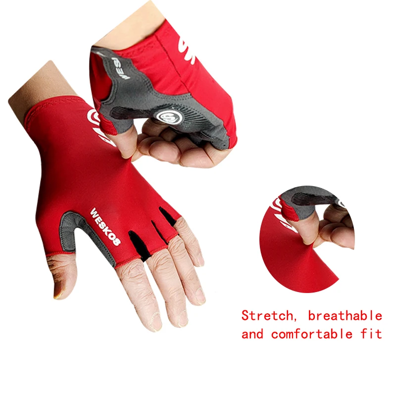 Halb finger Fahrrad handschuhe Anti-Rutsch-Reit handschuhe Indoor – Bild 5