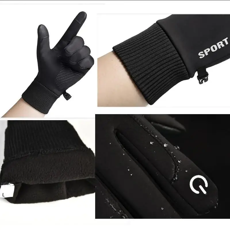 Fahrradhandschuhe, warm, mit vollen Fingernägeln, wasserdicht – Bild 6