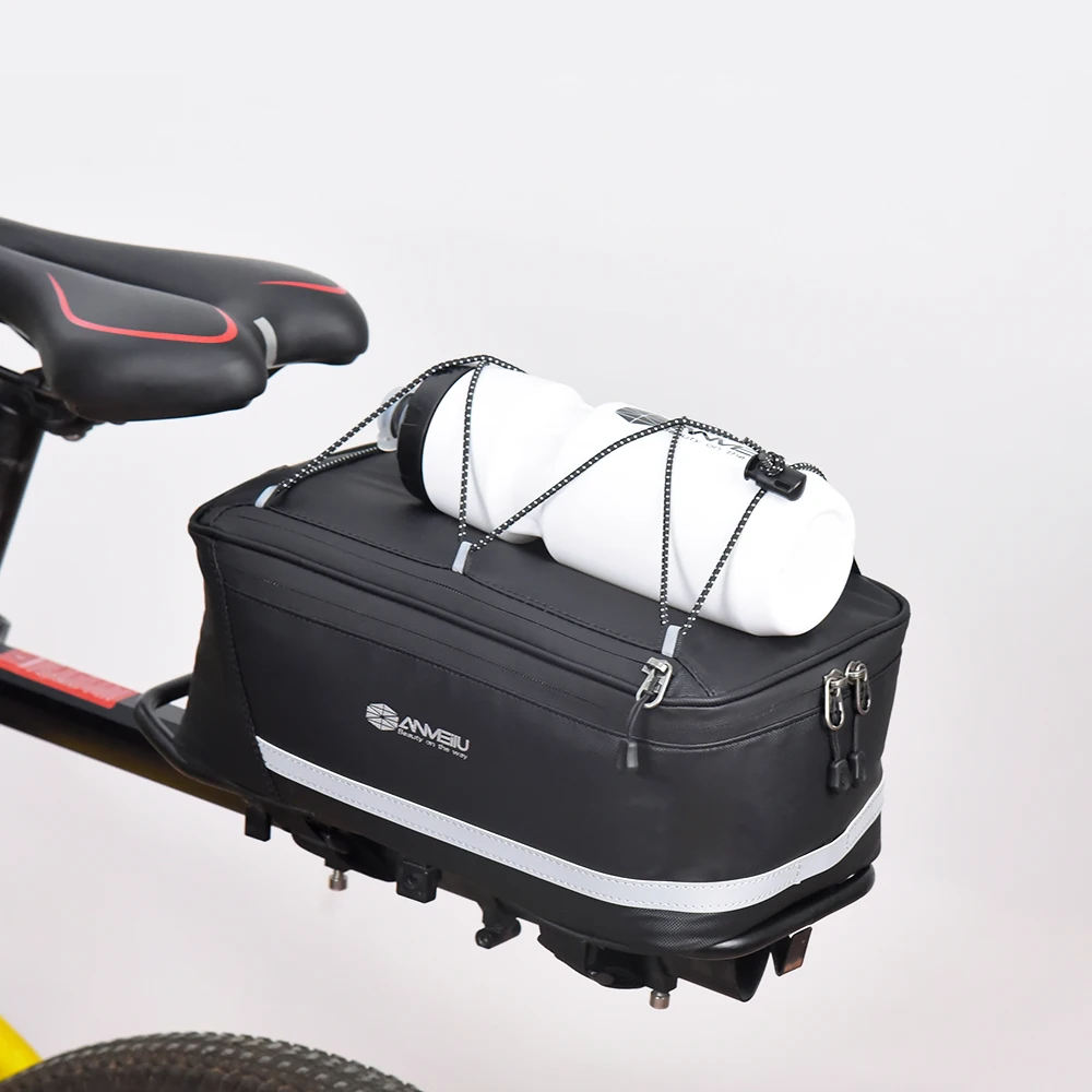 Fahrrad-Gepäckträger-Tasche, wasserdicht, mit reflektierenden Streifen – Image 3