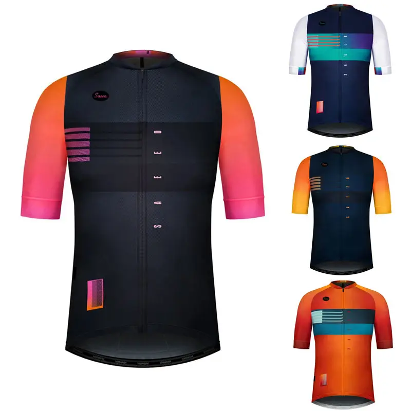 Herren Pro-Team Fahrradbekleidung Kurzarm Ropa Ciclismo – Immagine 4