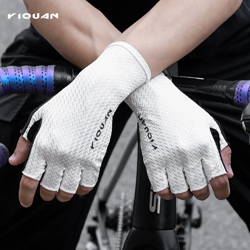 Radfahren Halbe Finger Handschuhe Männer Frauen Atmungsaktive – Bild 3