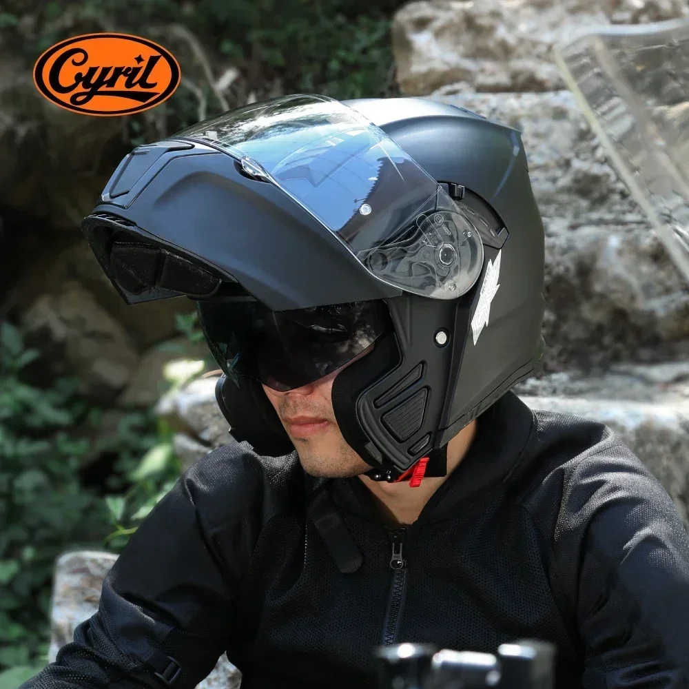 Motorradhelm mit Doppelvisier Modularer Klapphelm für Erwachsene Männer und Frauen DOT-Zertifiziert