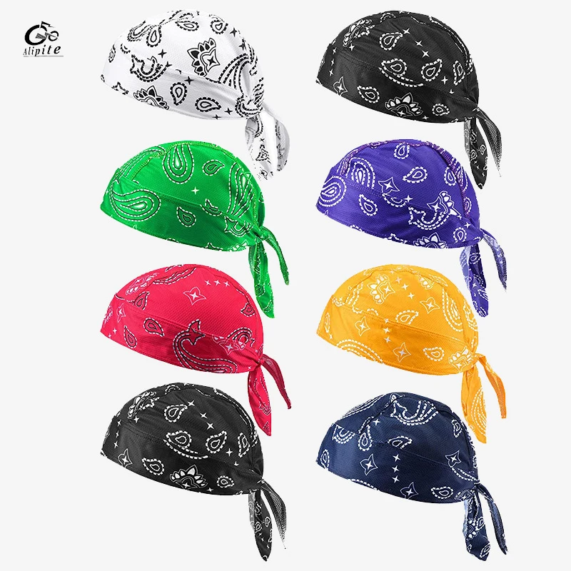 Herren Bandana Sommer Radfahren Bandana Fahrrad Hut Kopf Wrap Anti Schweiß UV Sport Stirnband Atmungsaktiv