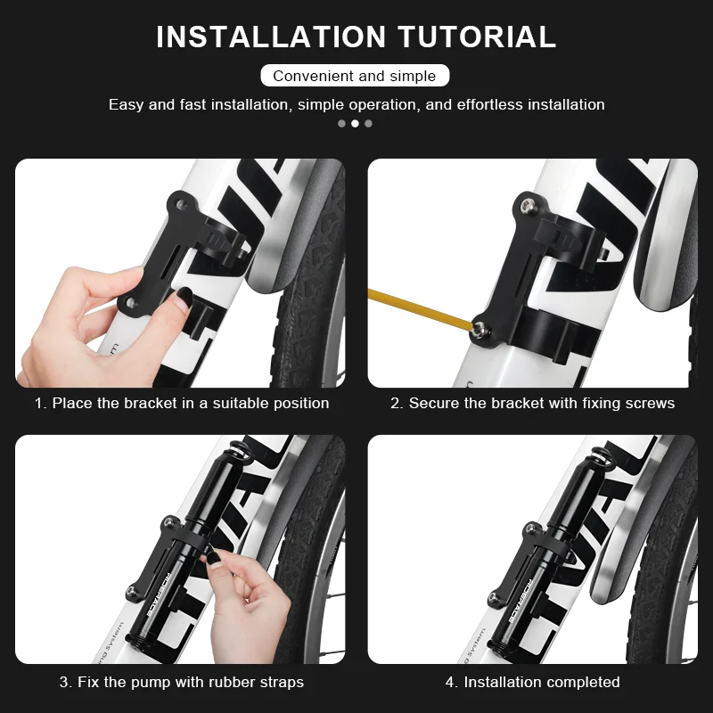 Fahrrad pumpe tragbare Mini-Fahrrad Hand Luftpumpe Hochdruck ball Berg – Bild 5