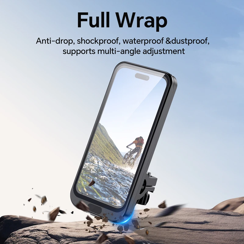 Wasserdichte Motorrad-Handyhalterung, Anti-Shake Lenkerhalterung 360° – Bild 6