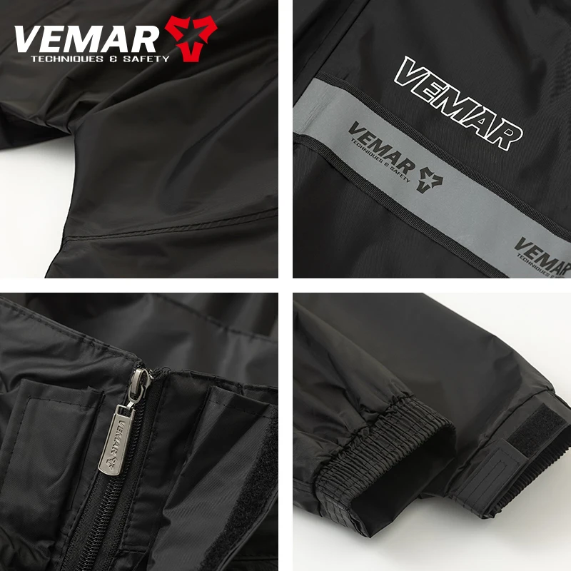 Motorrad-Regenanzug Wasserdichte Reflektierende Jacke und Hose Set – Image 5