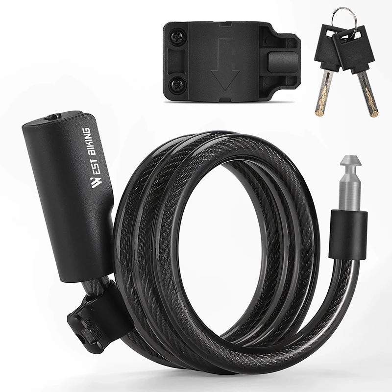 West Biking tragbare Fahrrad Kabels chloss langlebige Diebstahls icherung MTB Rennrad Motorrad E-Bike Roller
