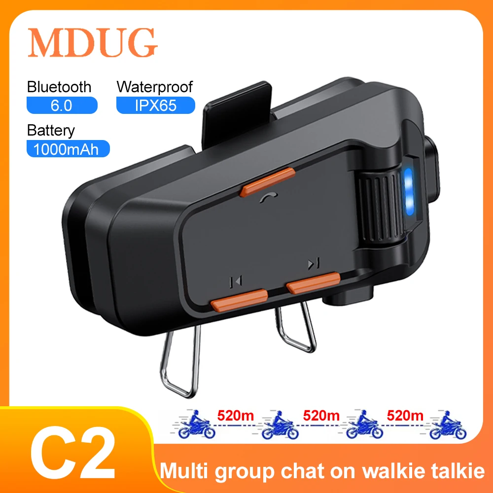 C2 Motorrad-Intercom Helm Bluetooth-Headsets 2-6 Fahrer Intercom Wasserdicht Intelligente