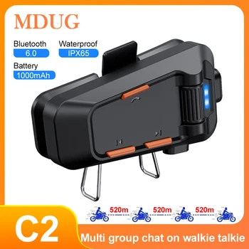C2 Motorrad-Intercom Helm Bluetooth-Headsets 2-6 Fahrer Intercom Wasserdicht Intelligente