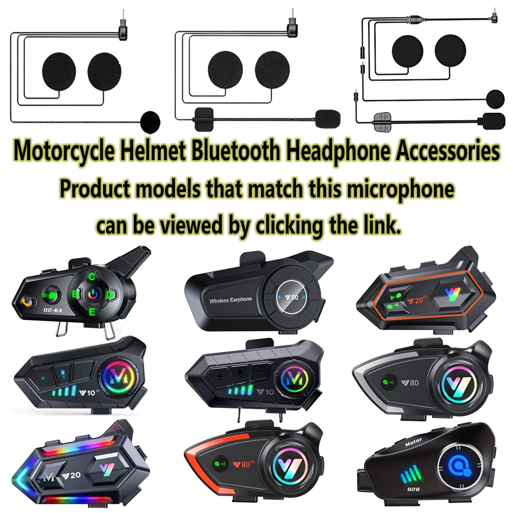 Motorradhelm Bluetooth-Headset Intercom-Mikrofon Universelles Zubehör – Bild 4