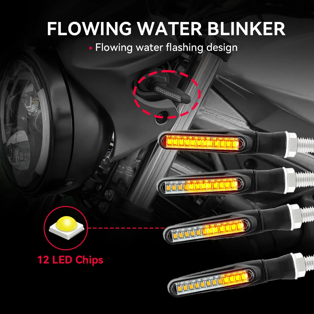 Motorrad LED Blinker Richtungs anzeigen blinken hinten Heck bremse – Bild 2