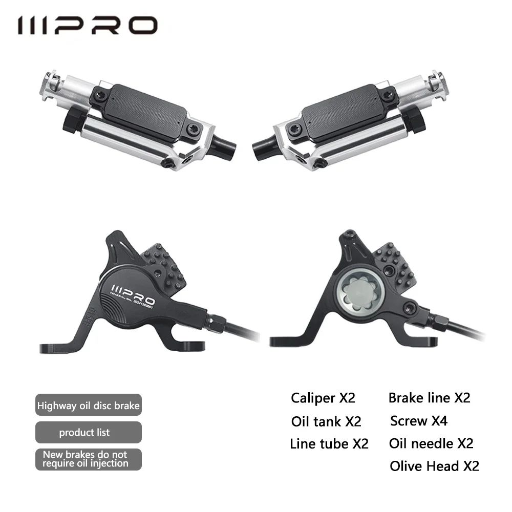IIIPRO Fahrrad Mechanische Seilzugbremse Umgebaut zu Hydraulischer Bremse Modifizierte Teile