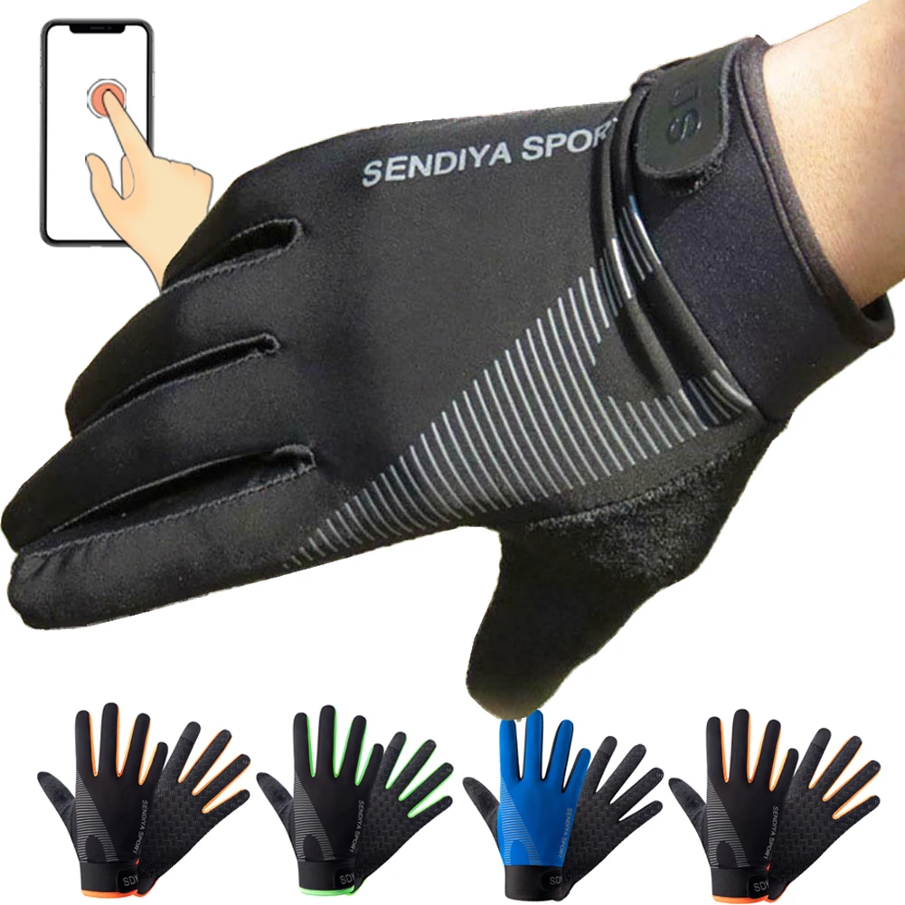 Fahrrad handschuhe Voll finger Touchscreen Motorrad Fahrrad MTB Fahrrad Männer Frauen Handschuhe Fitness