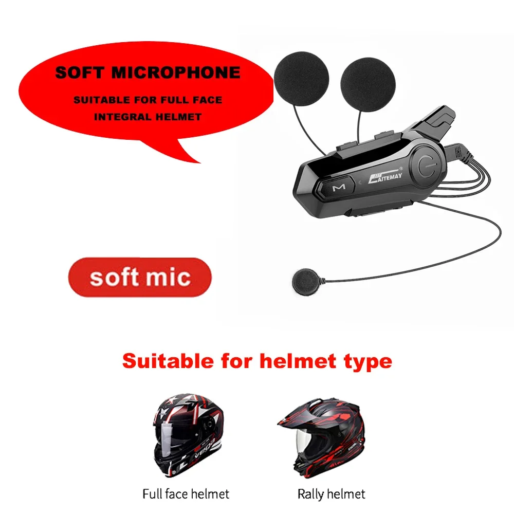 X1 Plus Motorrad Bluetooth 1000M Intercom Helm-Headset für 2 Fahrer Intercomunicador Moto (2 Stück)