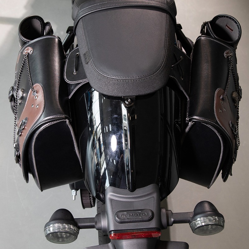 Motorrad-Satteltasche aus PU-Leder, Seitentasche für den Rücksitz – Bild 6