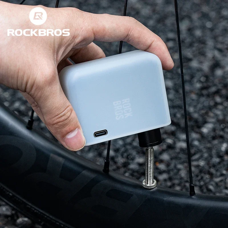 ROCKBROS Fahrradpumpe, tragbare Mini-elektrische Luftpumpe, Handheld – Bild 6