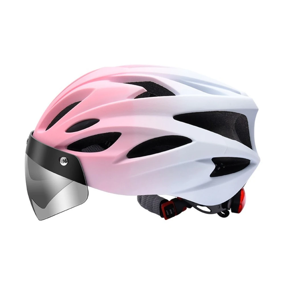 Fahrradhelm mit magnetischer Schutzbrille und hinterem LED-Rücklicht – Bild 4