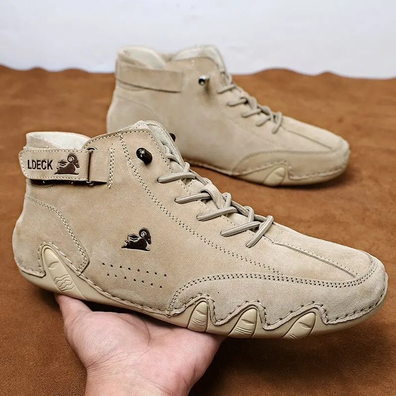 Männer Stiefel Casual Motorrad Winter Schuhe Wasserdichte High Top Sneakers Luxus Schuhe