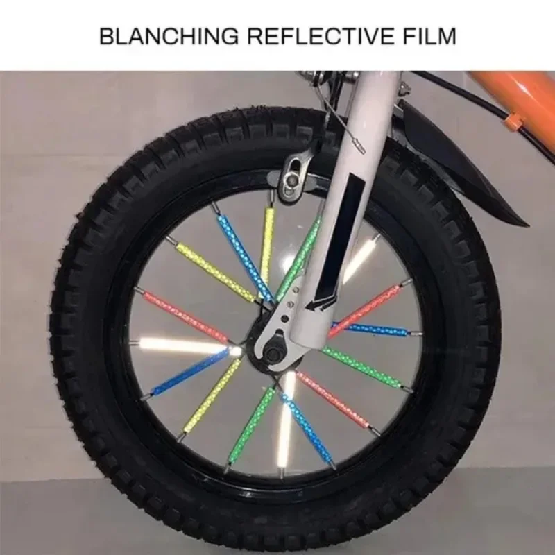 Fahrrad Speichen Reflektor Clips 12-teiliges Set Rohr Warnstreifen – Image 4