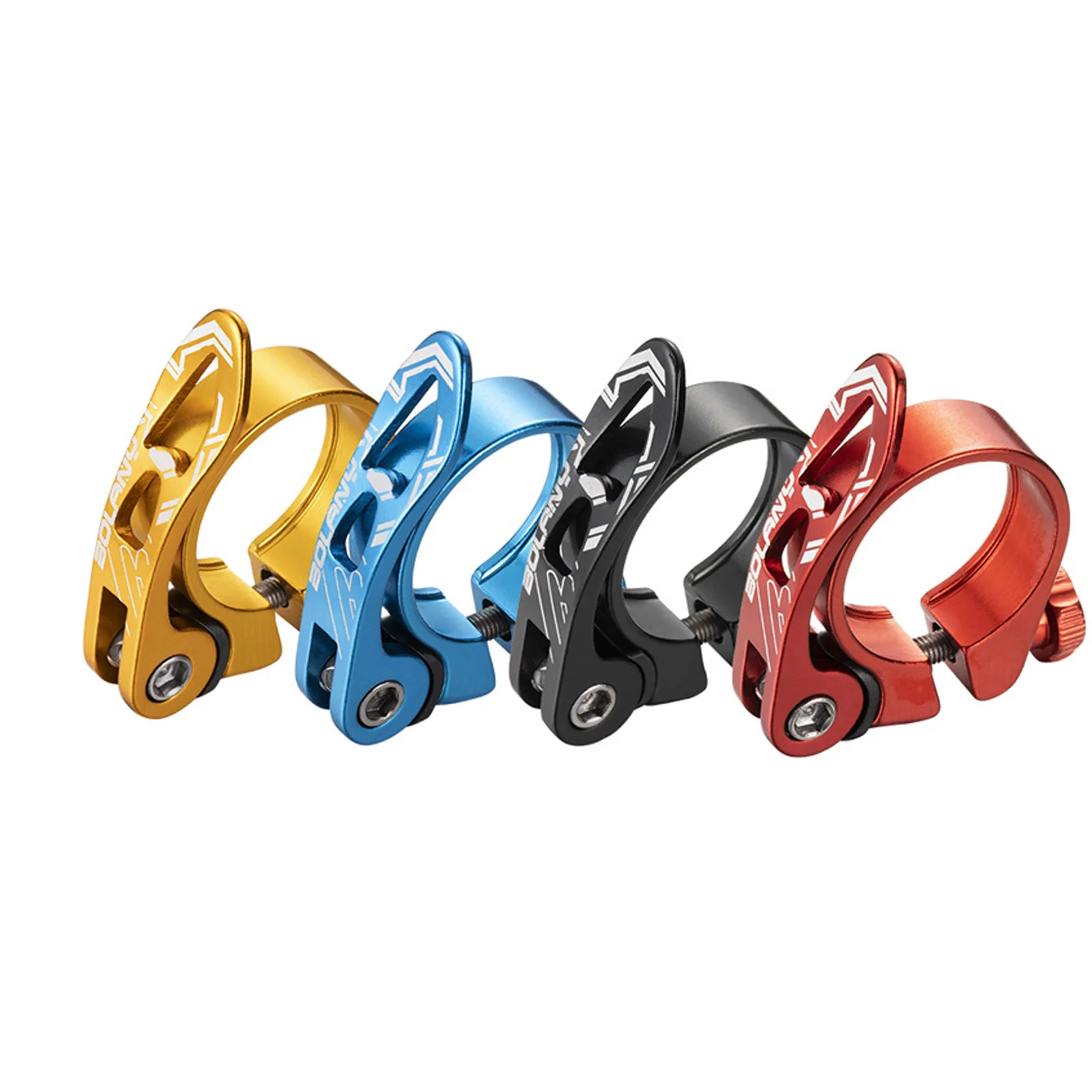 MTB Fahrrad-Sattelstützenklemme 31,8 34,9 Schnellspanner für 27,2 28,6 – Immagine 6