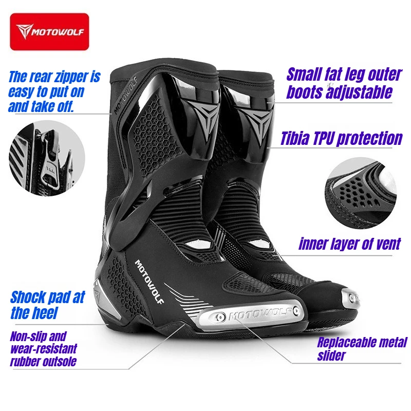 Motorradstiefel Offroad-Rallye-Wettkampfschutzstiefel Rutschfeste – Image 3
