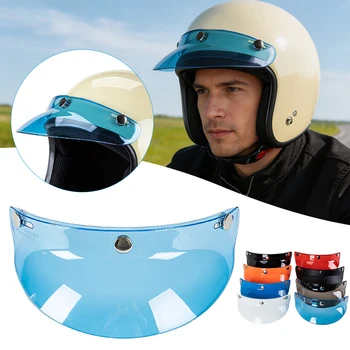 Motorradhelme Visier Peak-Shield Universal 3-Snap Vintage Ersatzhelme Krempe Zubehör Retro