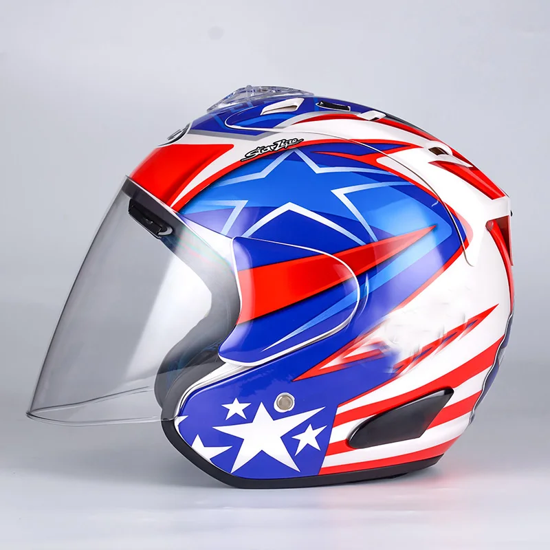 Neuankömmling Scooter Halbhelm Open Face Racing Motorradhelm Damen und Herren Fahrer Sicherheit Sommerhelm