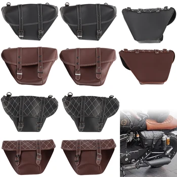 Motorrad Satteltasche Gepäck Lagerung Leder Werkzeug Seitentaschen Universal Wasserdicht
