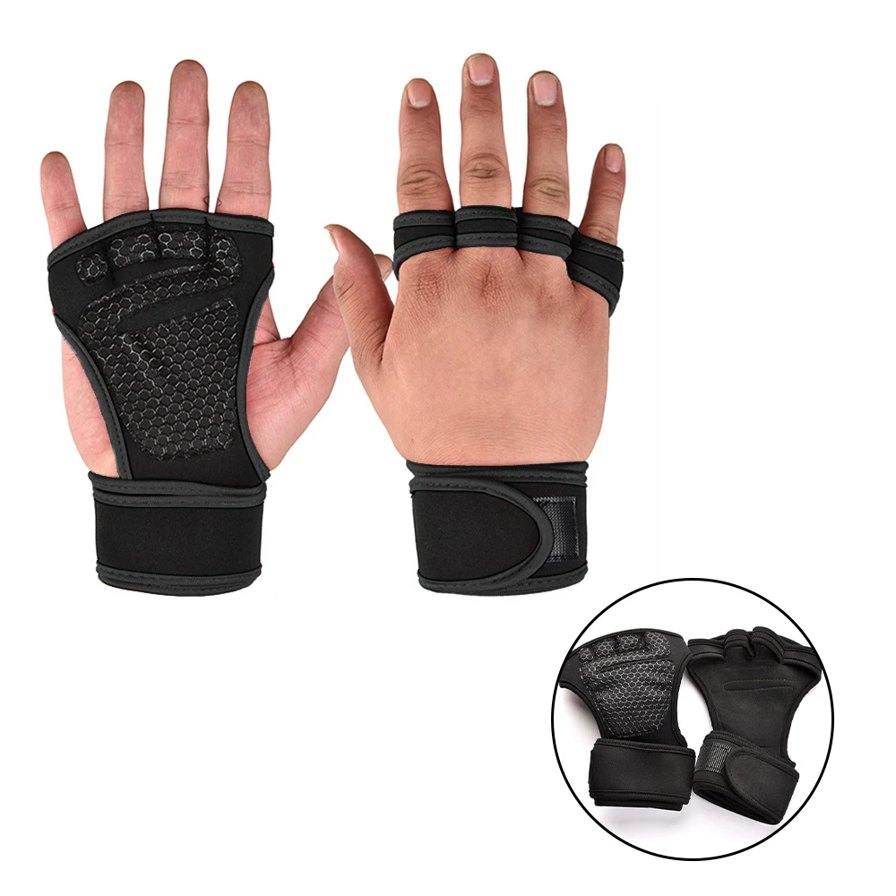 Halbfinger-Gewichtstrainingshandschuhe für Männer und Frauen, Fitness, Sport, Handgelenk, Handflächenschutz