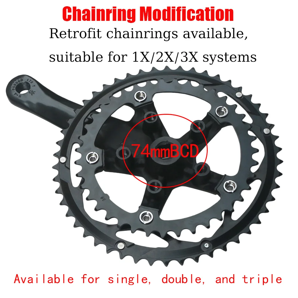 130 BCD 50T 39T Alloy BMX Chainring Chainwheel Folding Bicycle Crank – Bild 4