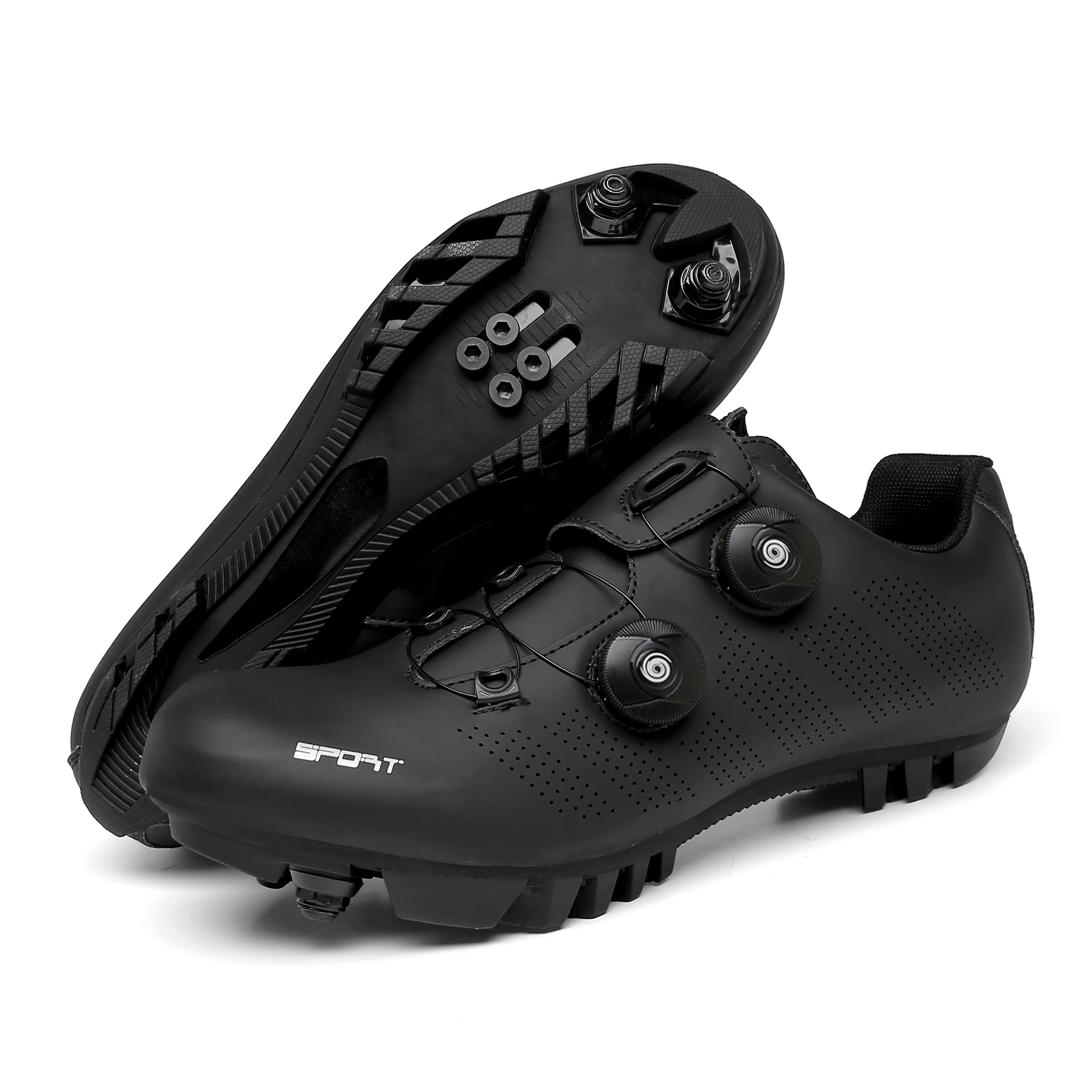 MTB-Fahrradschuhe für Herren, 209, weiß, professionelles Rennrad, SPD – Immagine 5