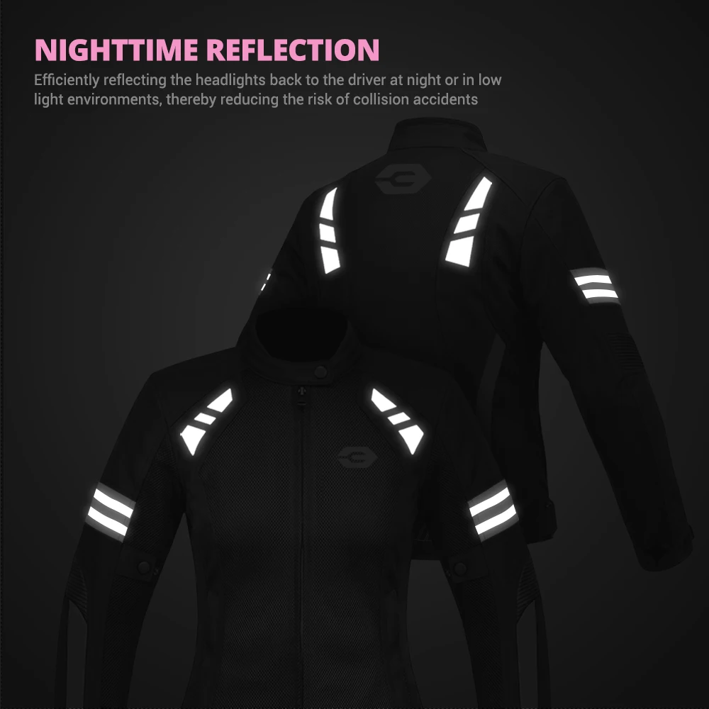Sommer-Motorradjacke aus atmungsaktivem Mesh-Textil, verstellbare – Image 3