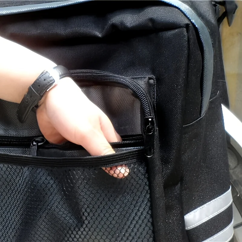 Hochkapazitäts-Fahrrad-Gepäckträgertasche mit doppelter Seite – Image 3