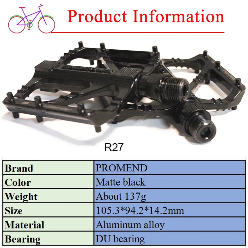 Promend fahrrad pedale rutsch fest du lager mtb pedal ultraleichtes – Image 3
