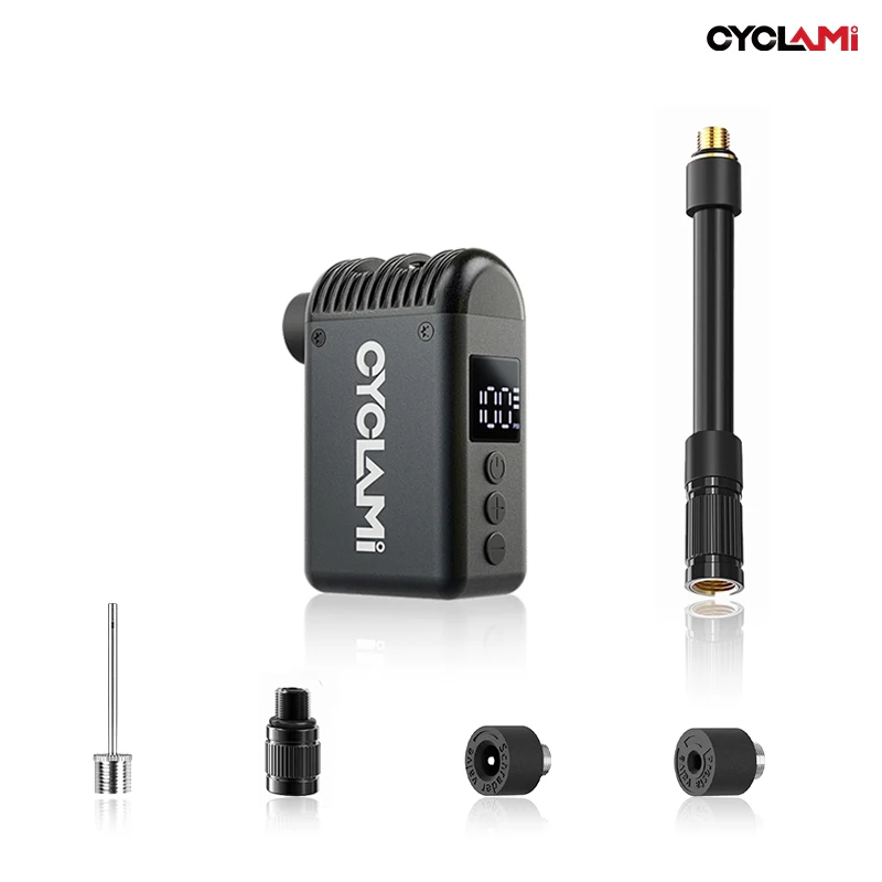 CYCLAMI Mini Tragbare Pocket Bike Elektrische Luftpumpe Schrader Presta Ventil Straße MINI Schnell