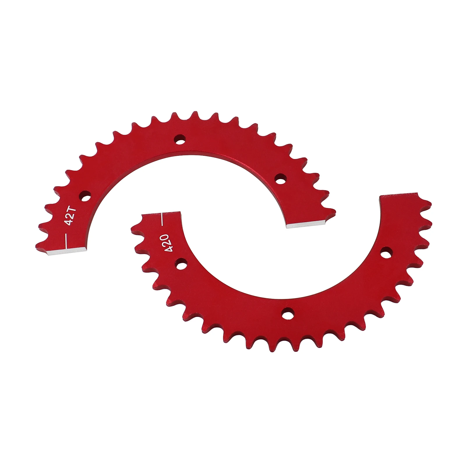 Rotes Kettenrad, geteiltes Aluminium-Kettenrad, 42 Zähne, 420 Ketten – Image 4