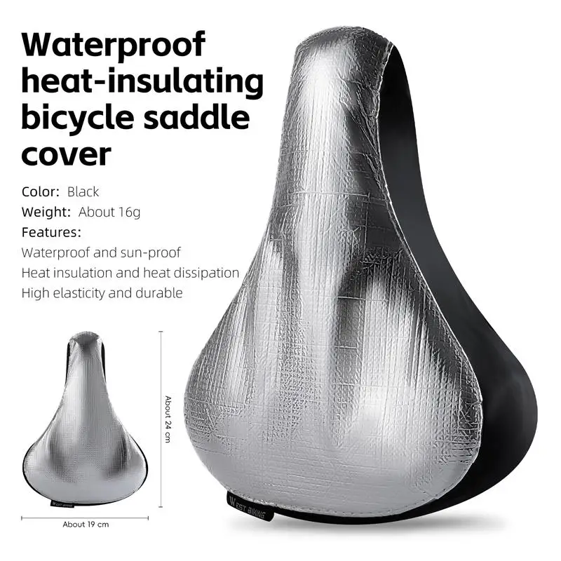 WEST BIKING Wasserdichter, isolierter Fahrradsattelbezug, Sonnenschutz, Aluminiumfolie, Fahrradsitzbezug